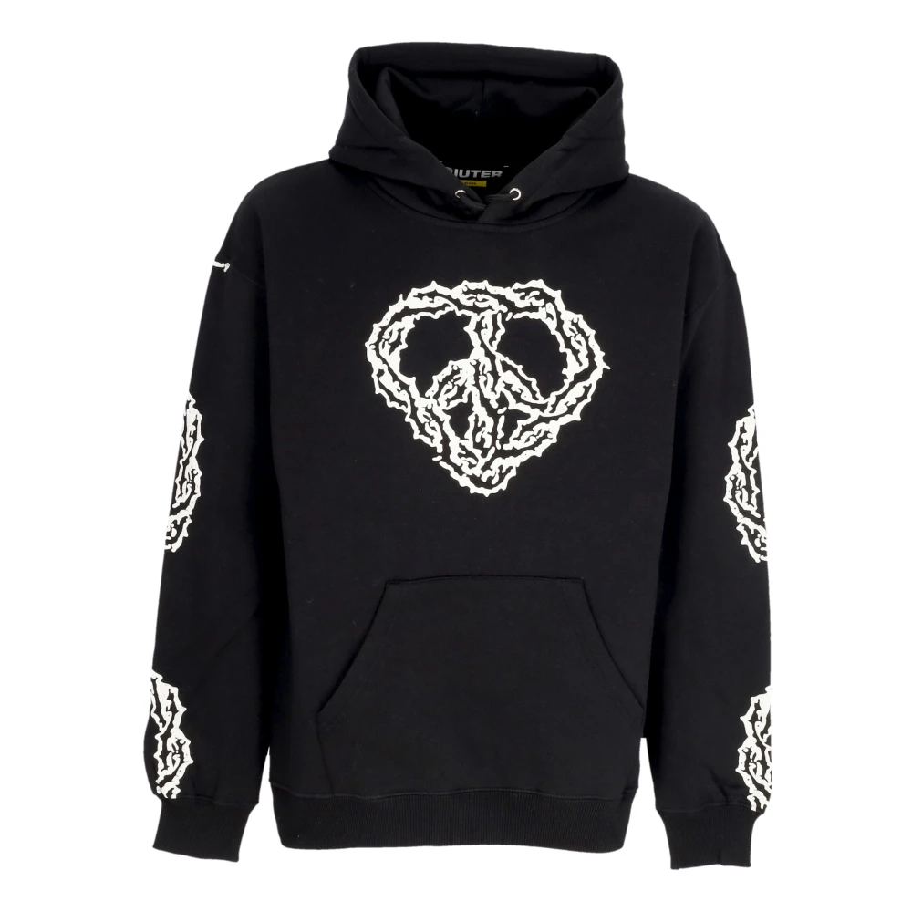 Iuter Zwarte Hoodie met Voorzak Black Heren