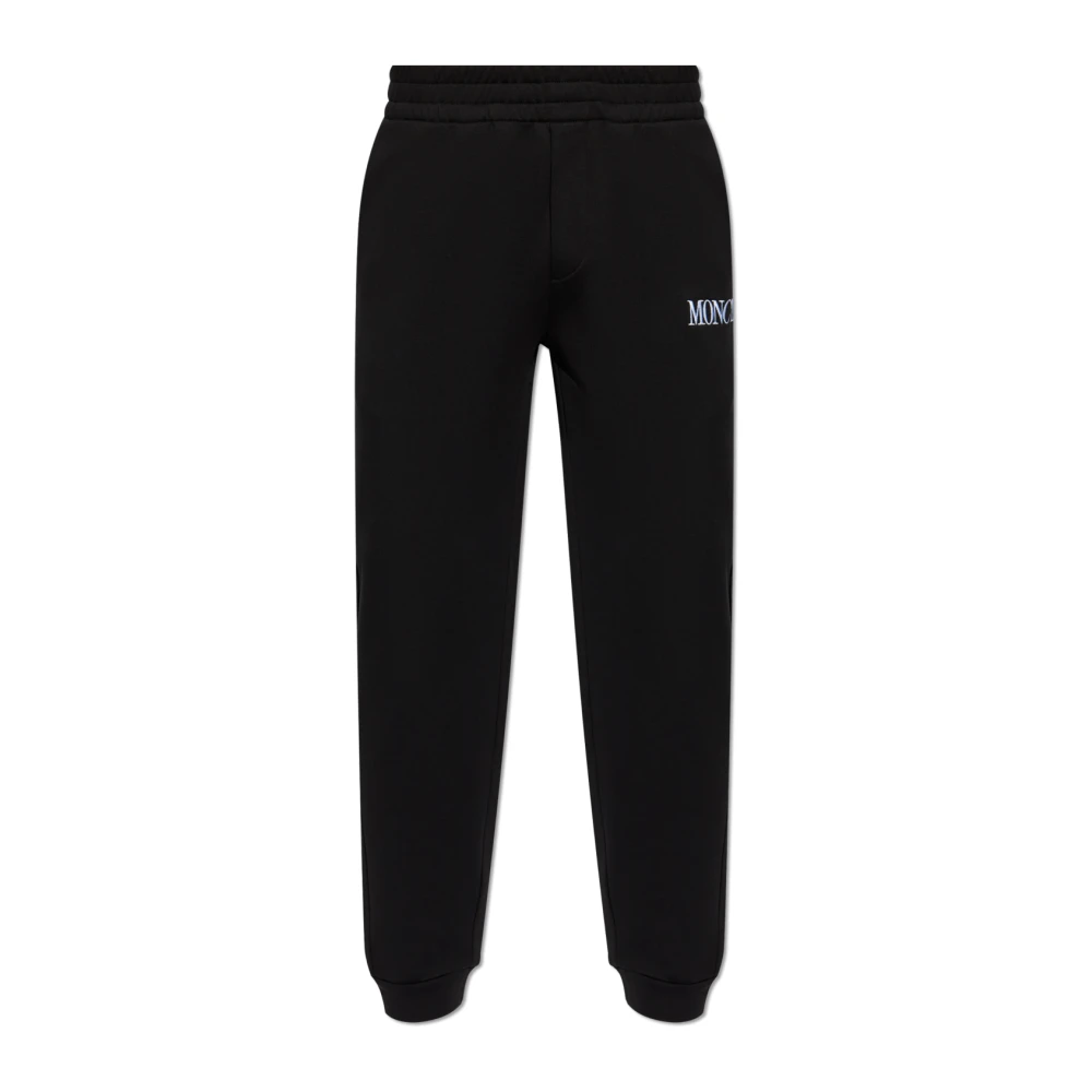 Moncler Sweatpants met logo Black Heren