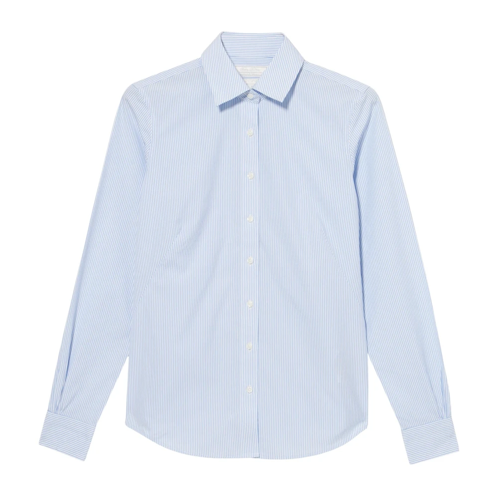 Brooks Brothers Aansluitend Supima Stretch Katoenen Overhemd Blue Dames