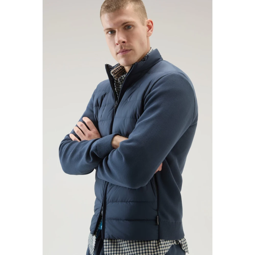 Woolrich Blauwe Hybride Bomberjas Blue Heren