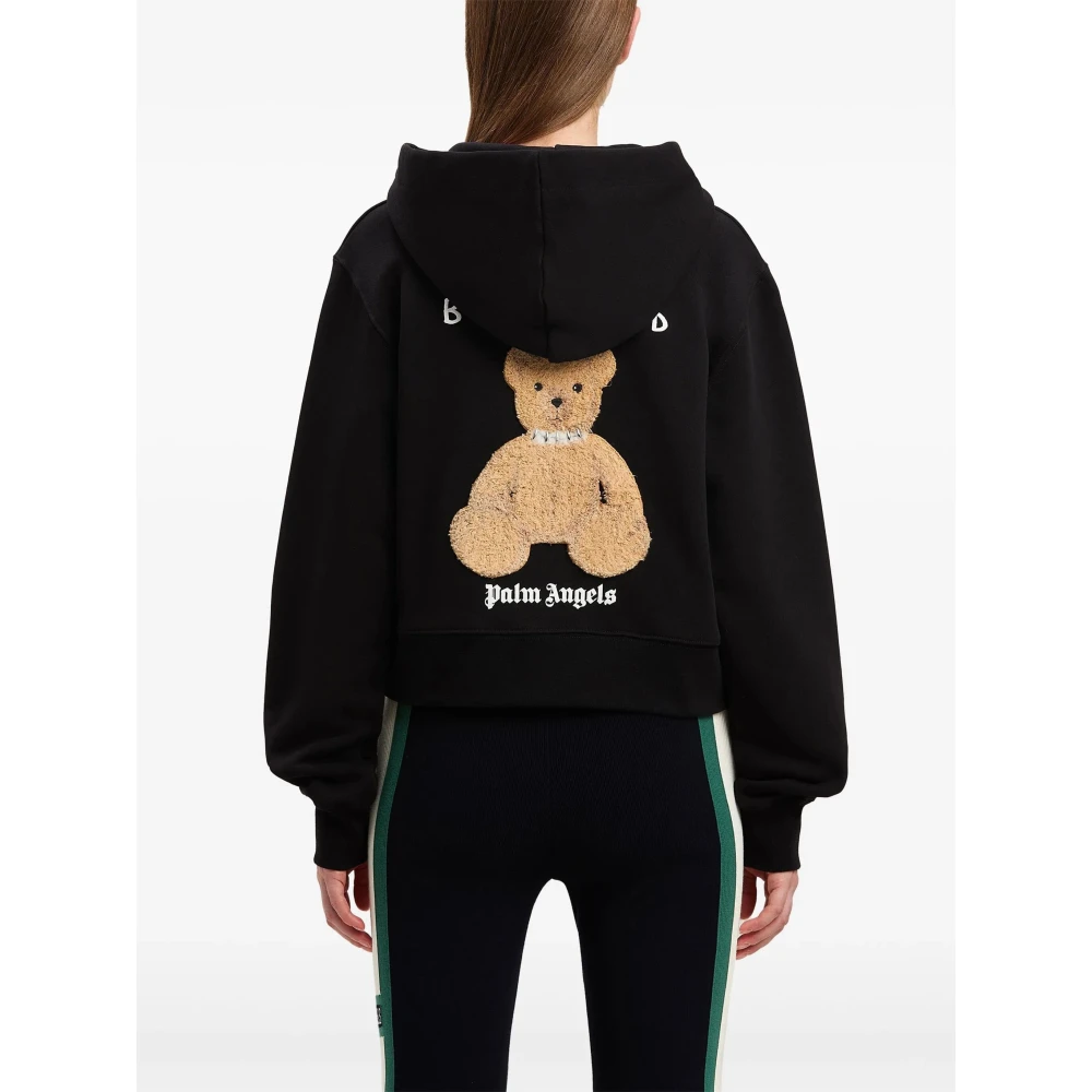 Palm Angels Zwarte Beer Mind Hoody Black Dames