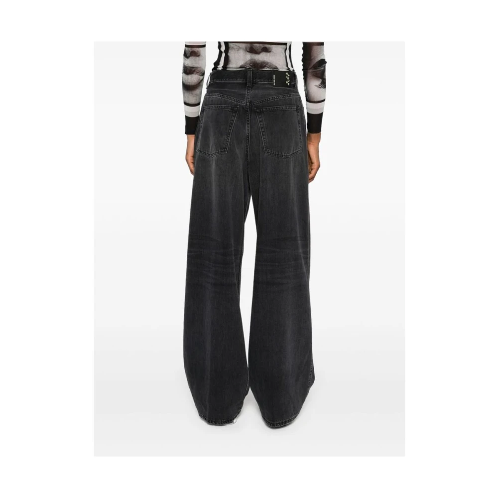 Haikure Zwarte Wijde Pijpen Denim Jeans Black Dames