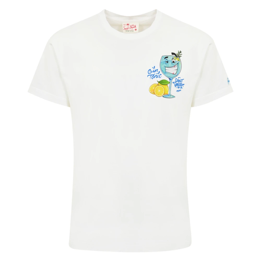 MC2 Saint Barth Gin Tonic Heart Print T-shirt White, Herr