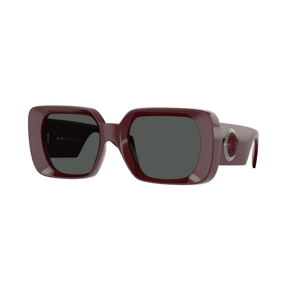 Versace Unisex Red Frame, Dark Grey Lenses Sunglasses Medium