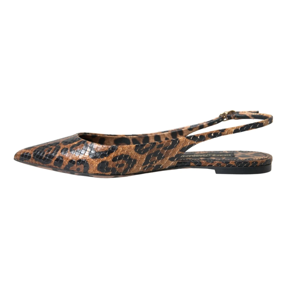 Dolce & Gabbana Damen Multicolor Slingpumps Mit Leopardenmuster