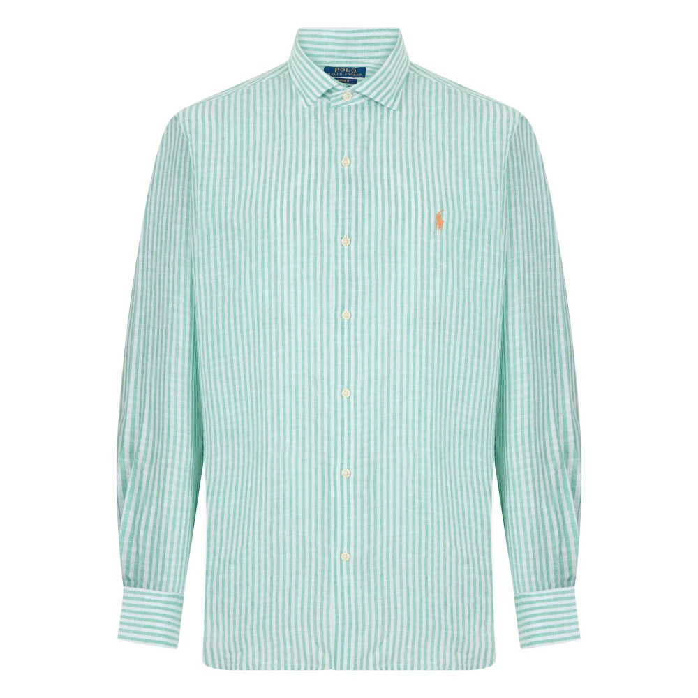 Polo Ralph Lauren Men's Green Linen Shirt - Casual Shirts - L - Shirts