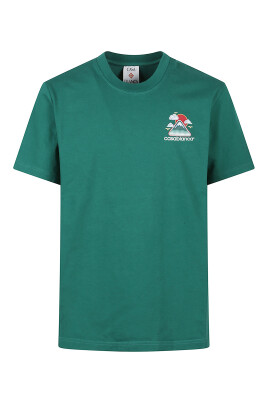 t-shirt-vert-a-imprime-graphique