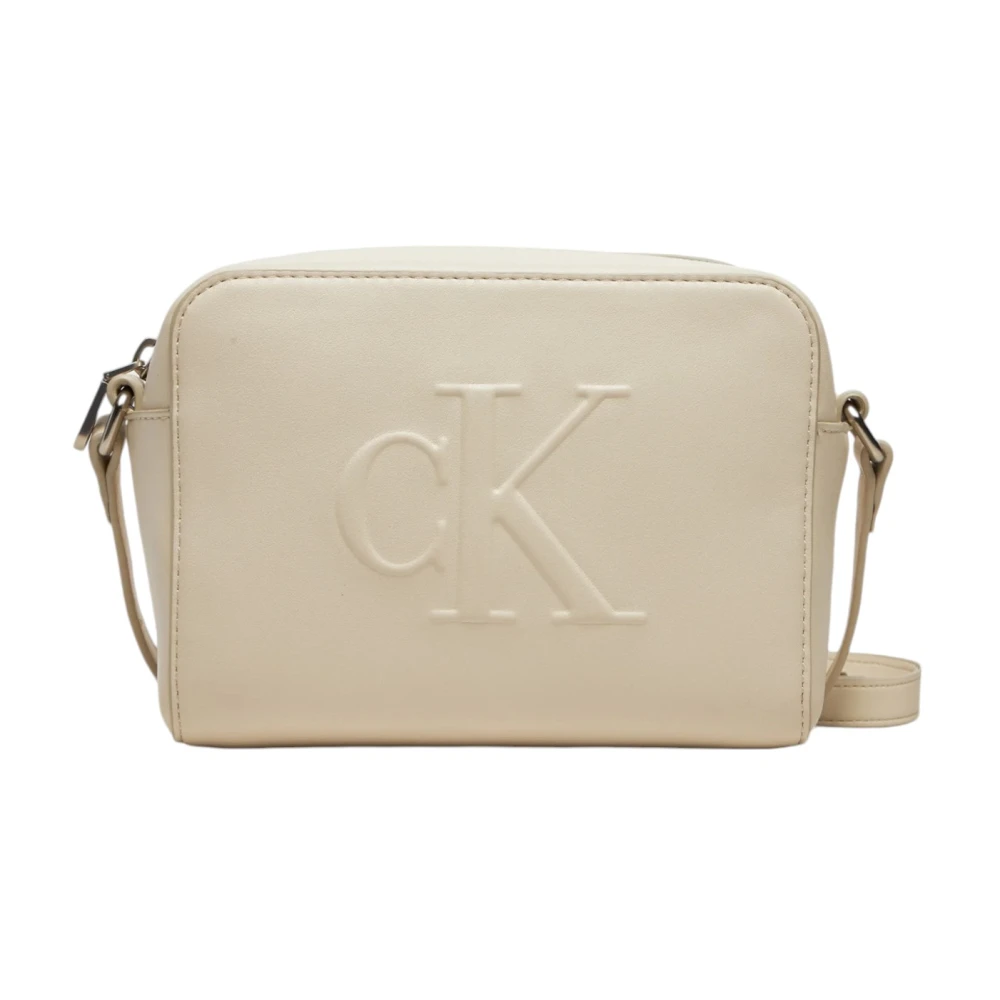 Calvin Klein Jeans Stijlvolle cameratas voor vrouwen Beige Dames