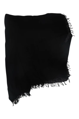 Sciarpa quadrata tinta unita sfrangiata sui bordi