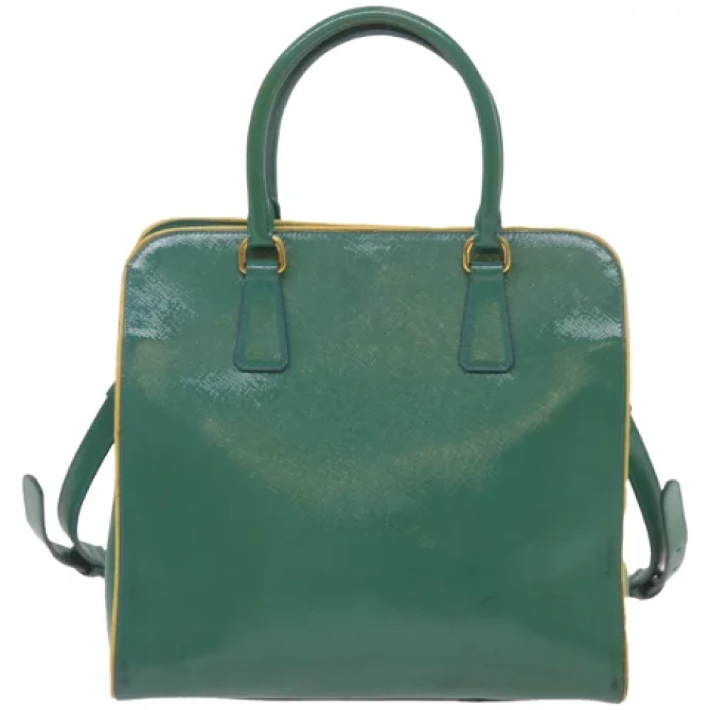 Prada Vintage Pre-owned Leather prada-bags Green Dames
