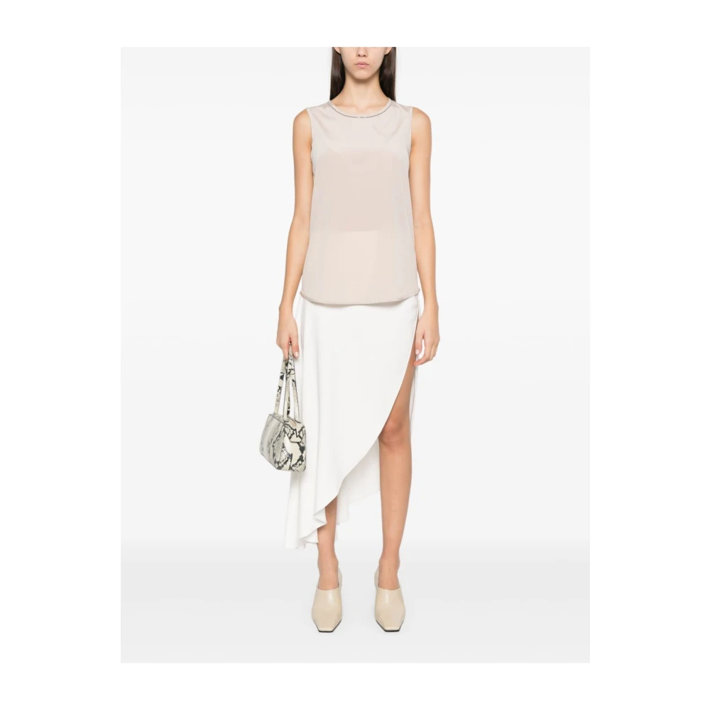 PESERICO Stijlvolle TOP voor een trendy look Beige Dames