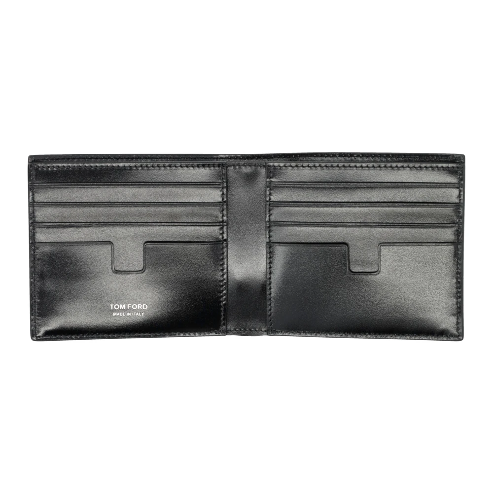Tom Ford Paling Print Leren Bifold Portemonnee Black Heren