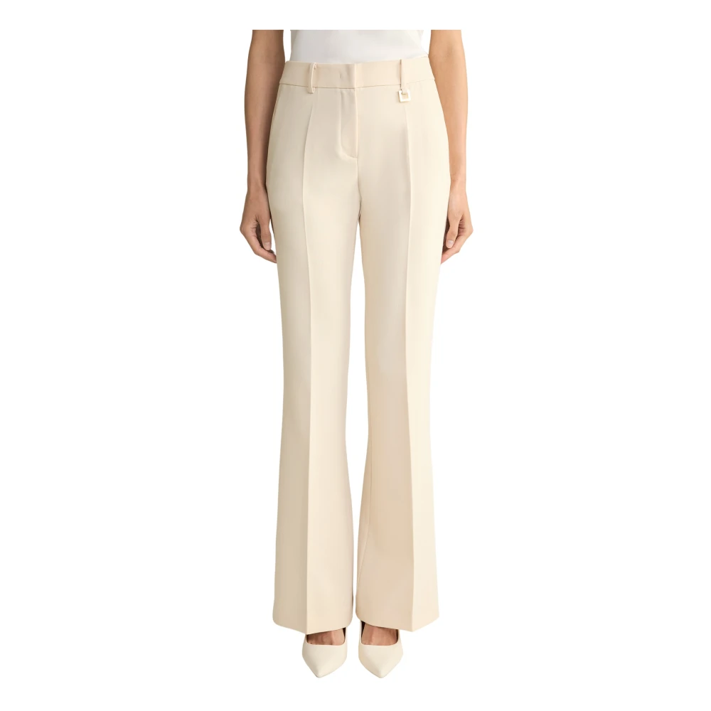 Joop! Elastische damesbroek met uitlopende zoom Beige Dames
