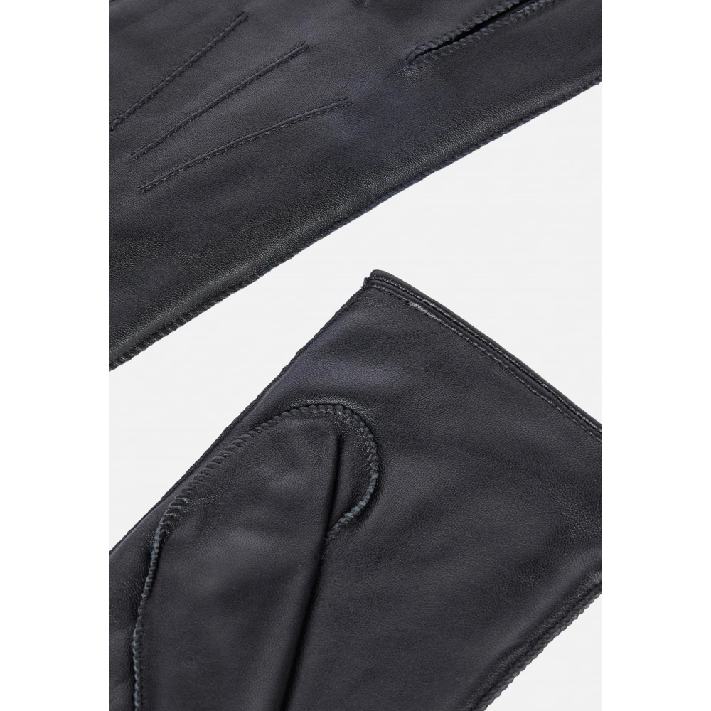 Boggi Milano Leren Handschoenen Black Heren