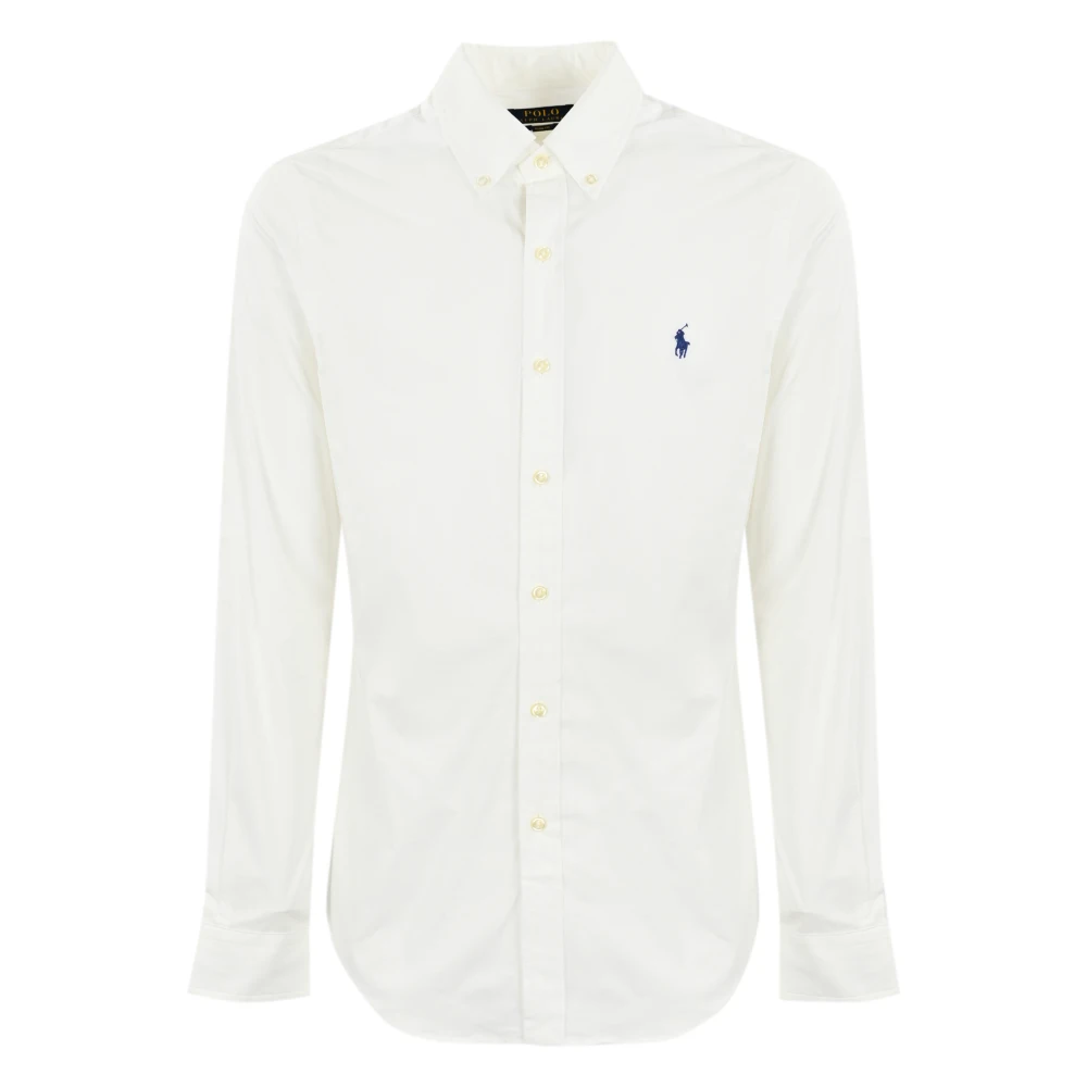 Polo Ralph Lauren Witte Button-Down Overhemd Slim Fit White Heren
