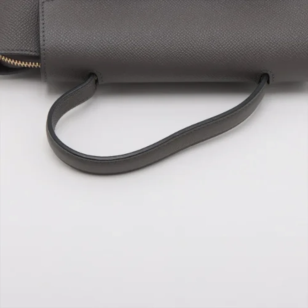 Celine Vintage Pre-owned Leather handbags Gray Dames