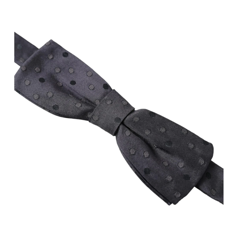 Dolce & Gabbana Blauwe Polka Dot Zijden Strikdas Multicolor Heren
