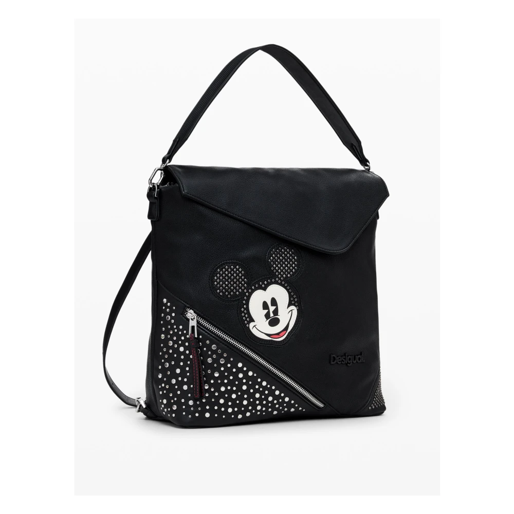 Desigual Zwarte Rugzak met Rits Black Dames