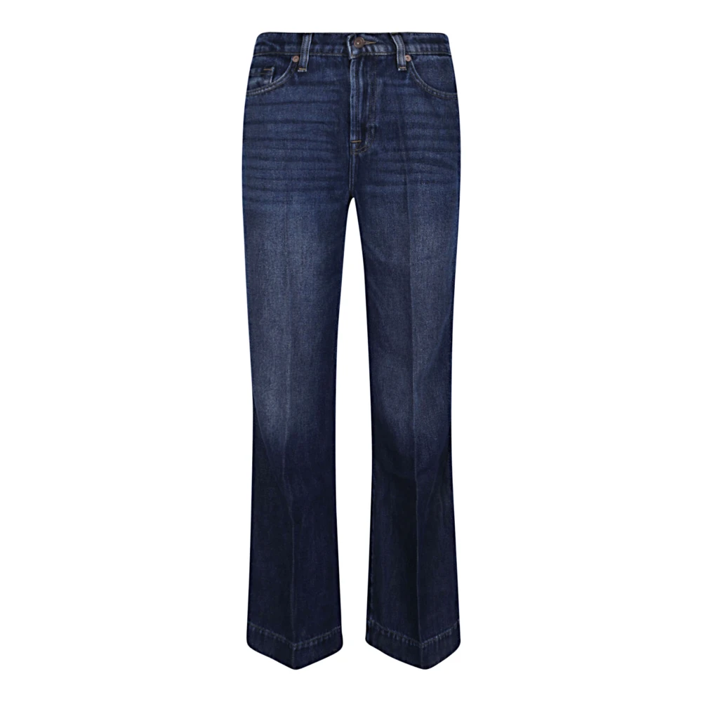 7 For All Mankind Jeans Straight Pre-owned Blue Dames