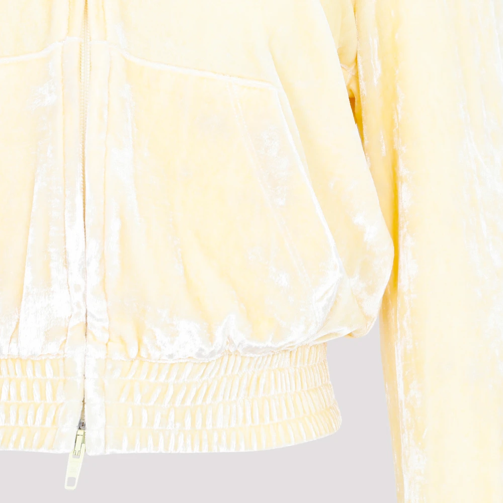 Balenciaga Chenille Zip-Up Hoodie Geel & Oranje Yellow Dames