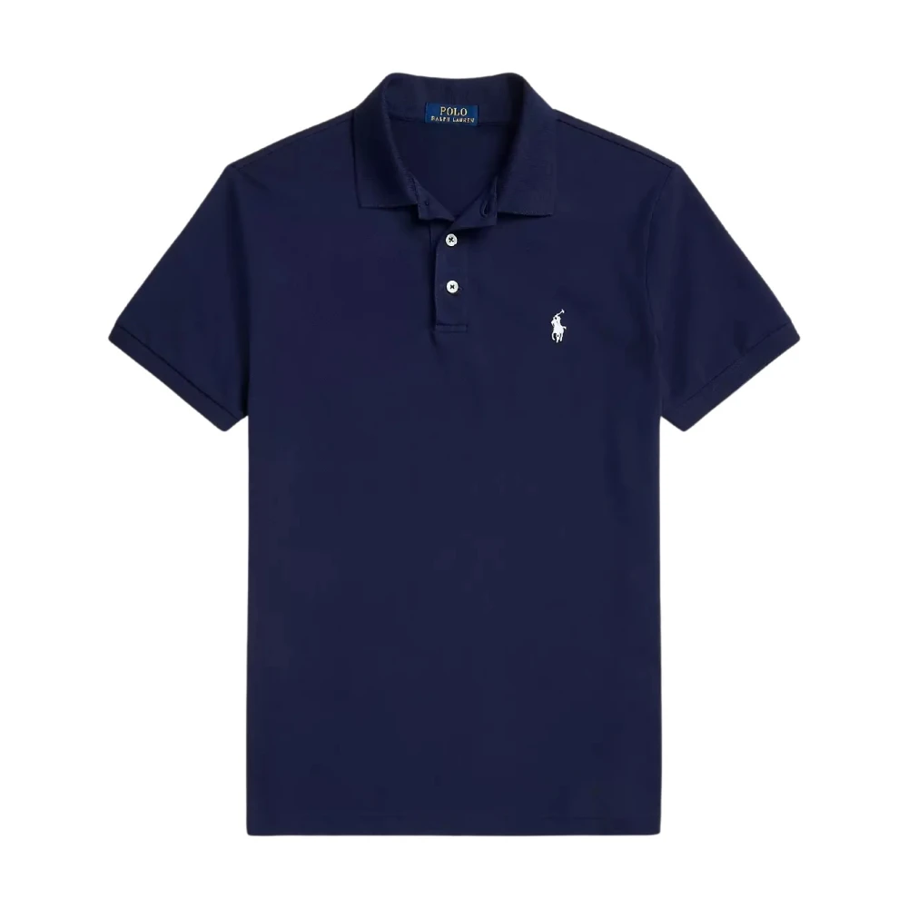 Ralph Lauren Men's Blue Navy Polo Shirt Custom Slim Fit