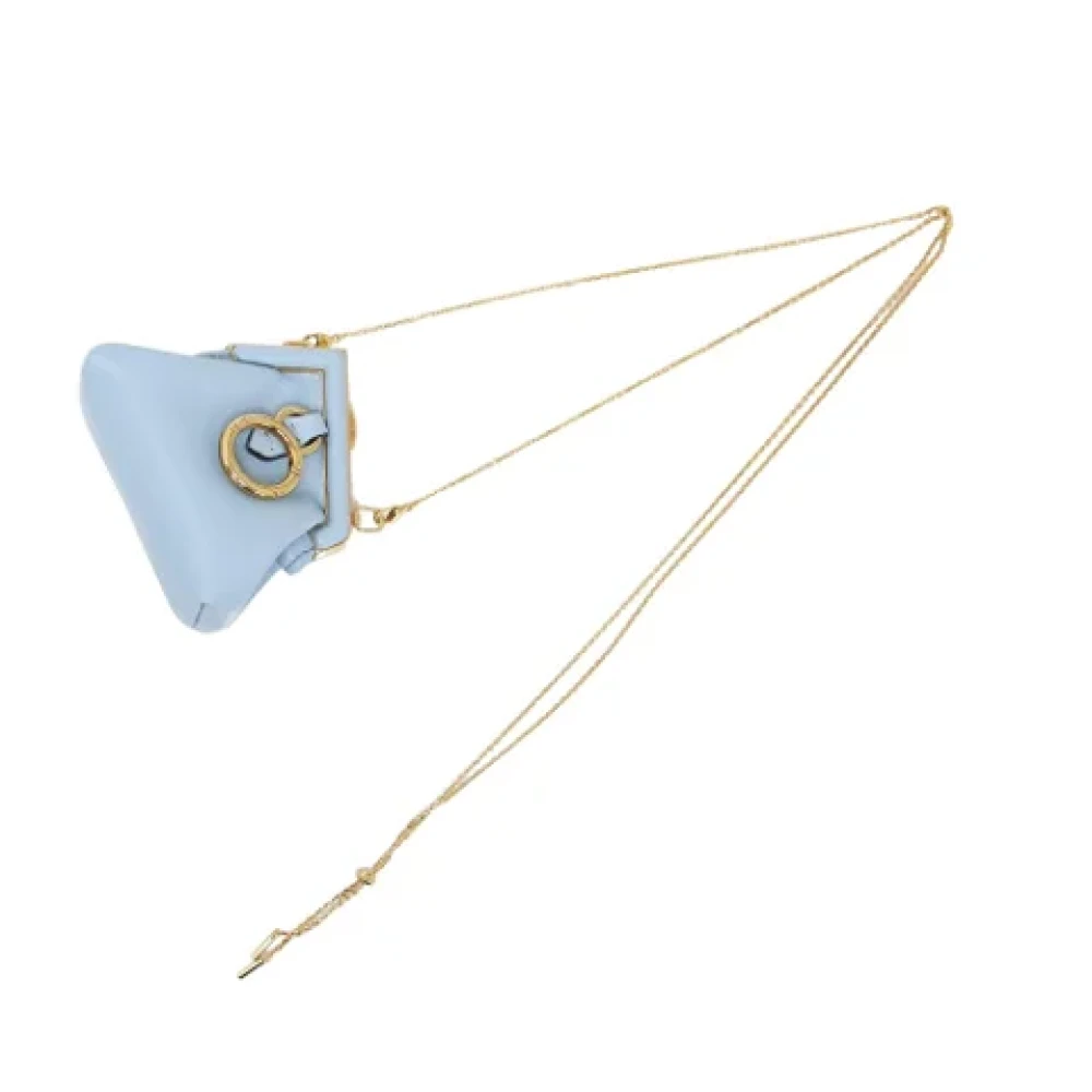 Fendi Vintage Pre-owned Leather clutches Blue Dames
