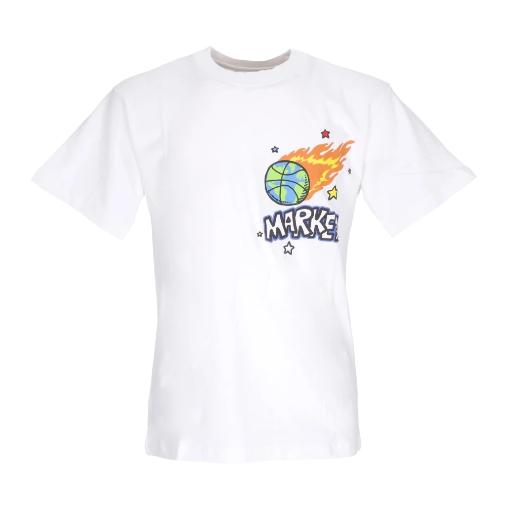 Market Witte Heren Tee met Print White Heren