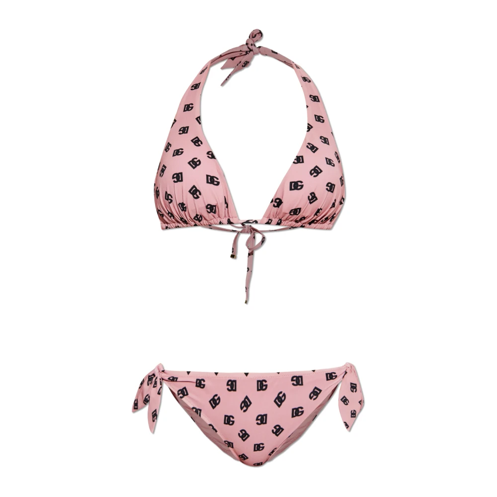Dolce & Gabbana Pink Two-Piece Swimsuit - Female - Bikinis - Xl - Swimwear