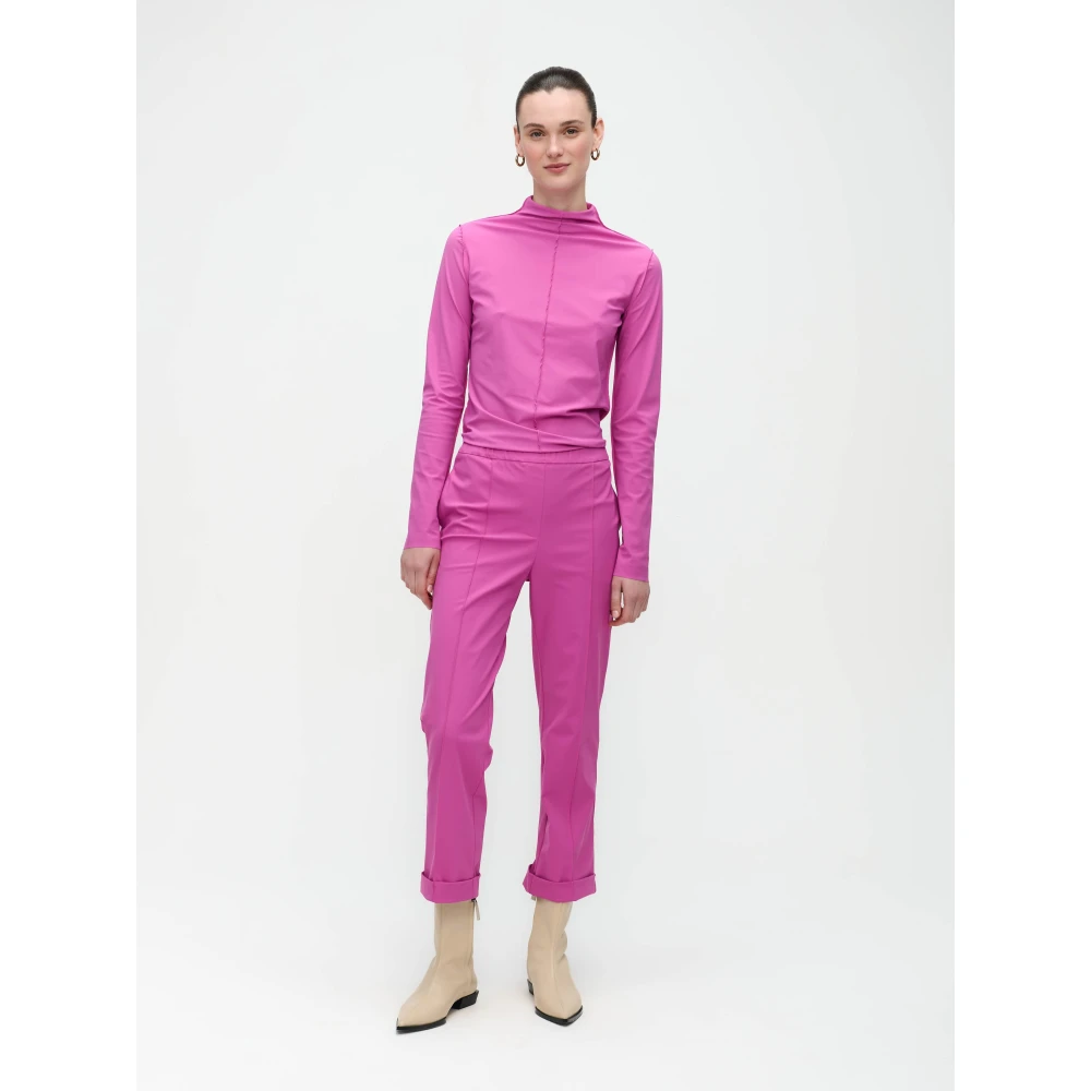 Jane Lushka Top van technisch jersey Purple Dames