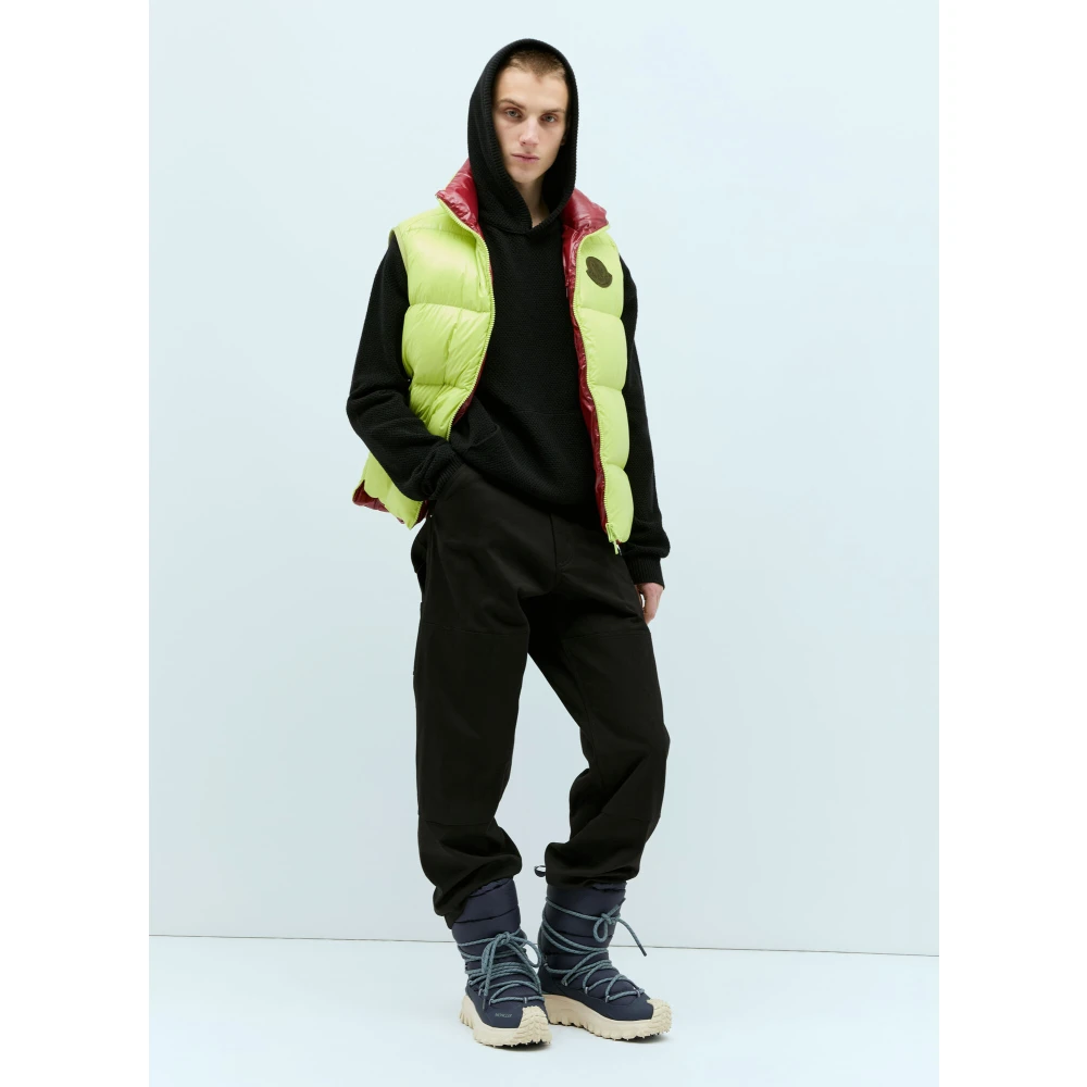 Moncler Gewatteerd Nylon Donsvest Yellow Heren