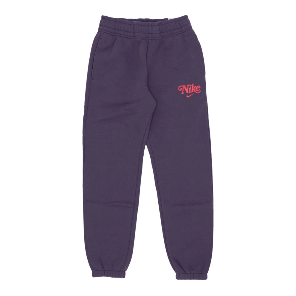 Nike Fleece Tracksuit Byxor Flicka Sportkläder Trend Purple, Flicka