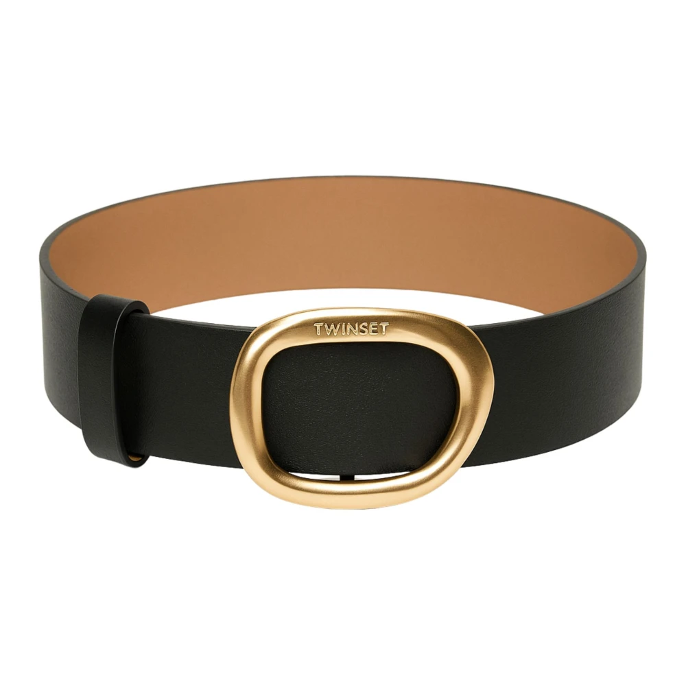 Twinset Black Reversible Beige Belt - Female - Belts - L - Accessories