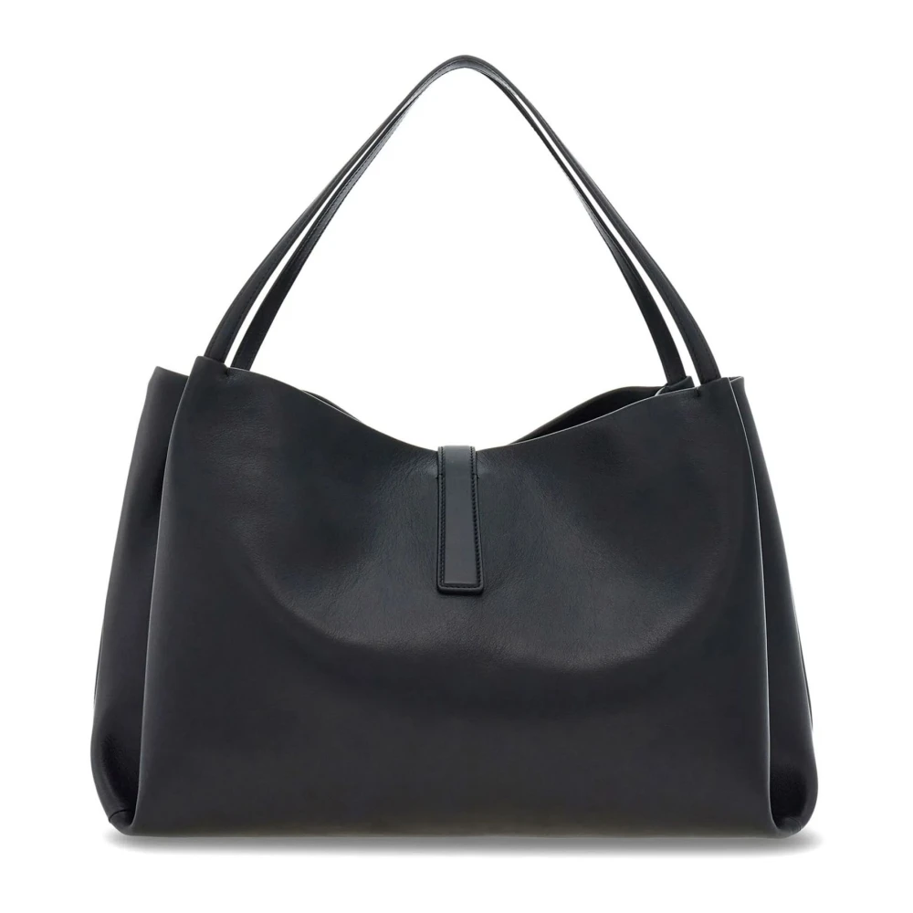 Salvatore Ferragamo Zwarte Tote Tas met Gancini Gesp Black Dames