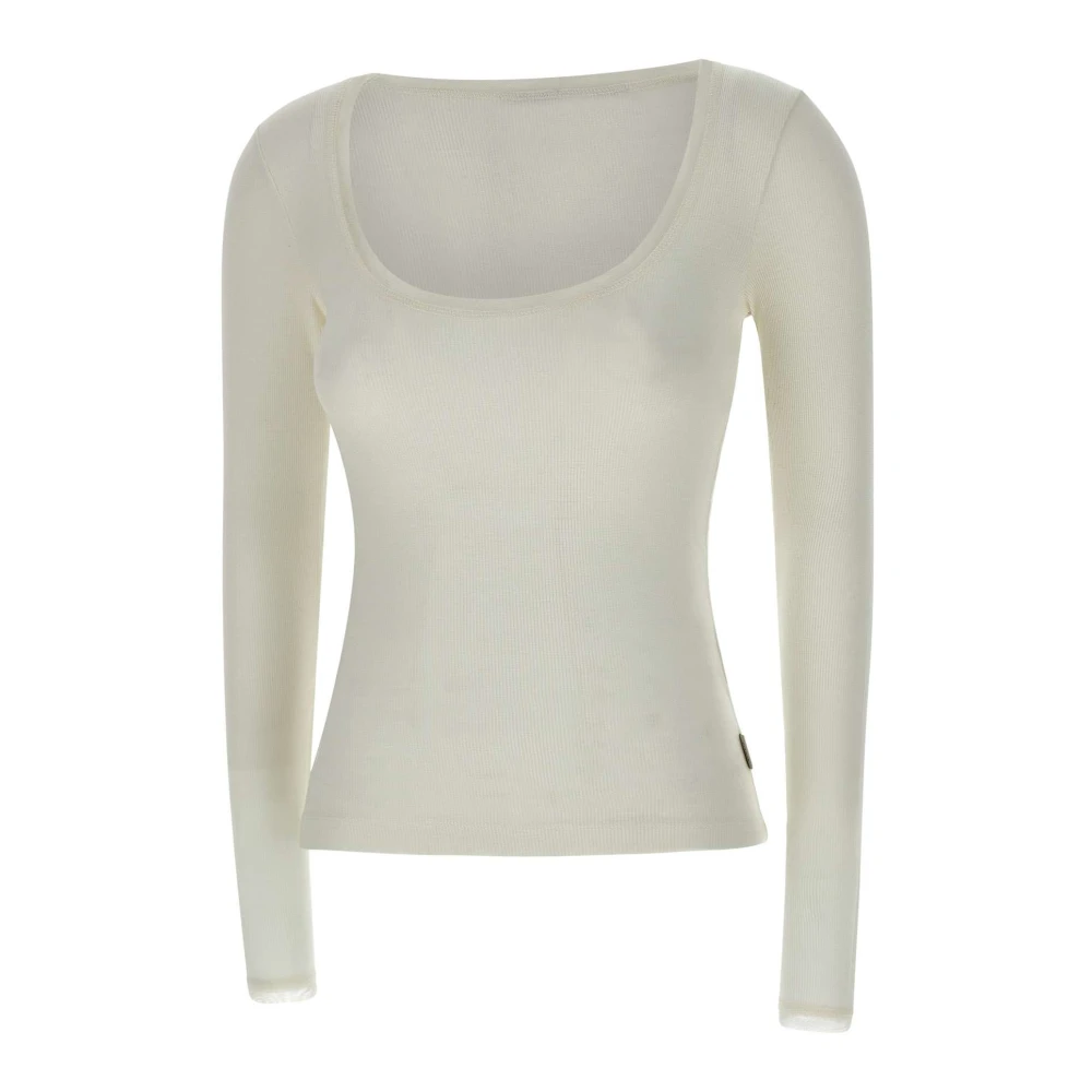 Remain Birger Christensen Witte Sweater met Madonna Halslijn White Dames