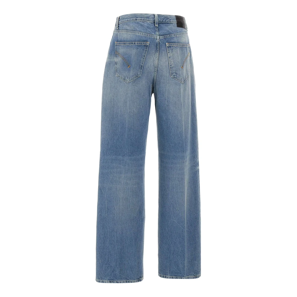 Dondup Lichtblauwe Wide Leg Dames Jeans Blue Dames