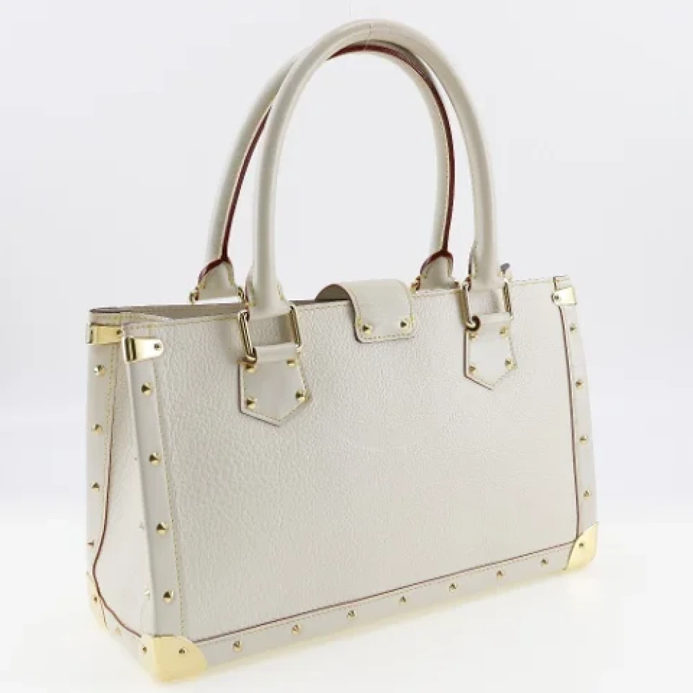 Louis Vuitton Vintage Pre-owned Leather handbags Beige Dames