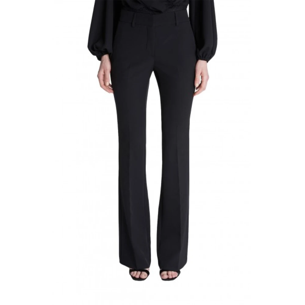 Ermanno Scervino Wijduitlopende broek met kanten detail Black Dames
