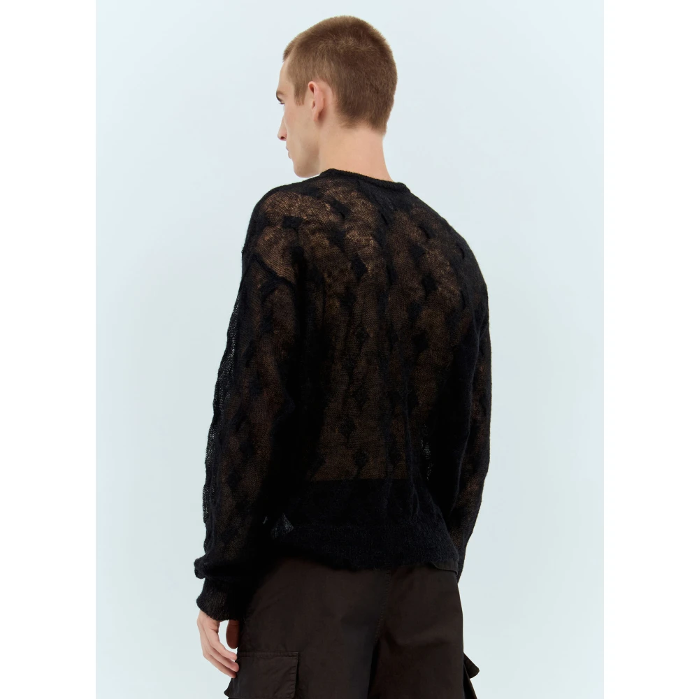 Stüssy Cable-Knit Crewneck Sweater Black Heren