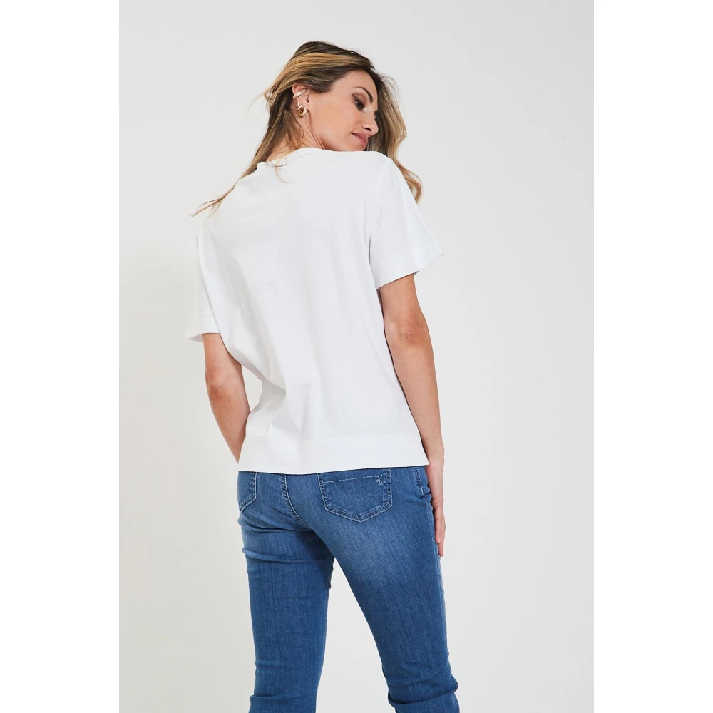 Gran Sasso T-shirt met zakje White Dames