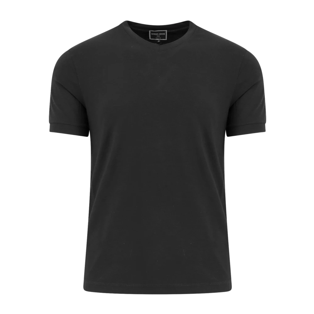 Giorgio Icon Viscose T-shirt Black Heren