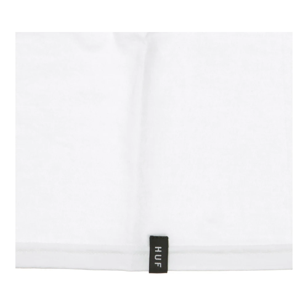 HUF Logo Heren T-shirt Wit Zwart White Heren