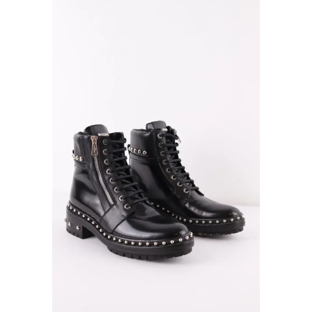 Balmain Pre-owned Canvas boots Black Dames