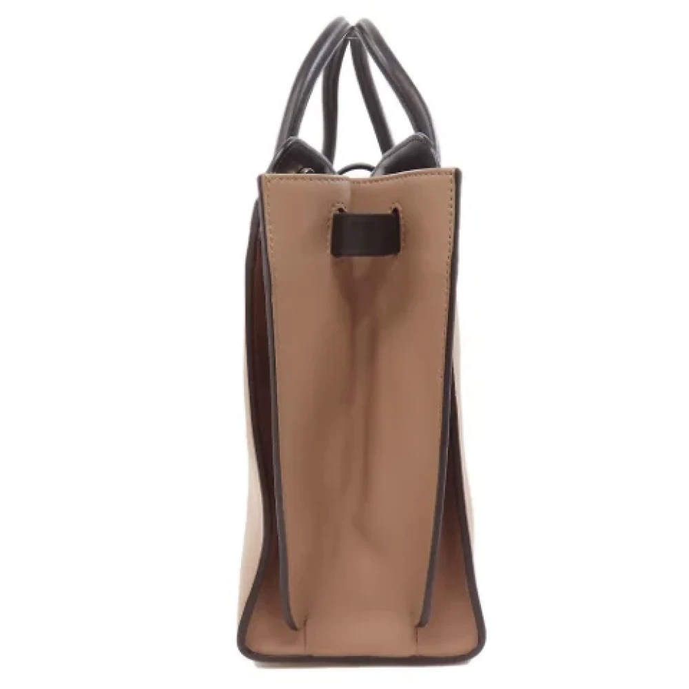 Bvlgari Vintage Pre-owned Leather handbags Beige Dames