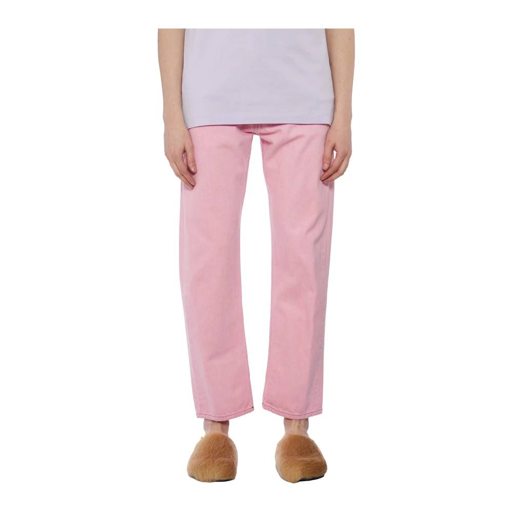 Marni Klassieke Denim Jeans voor Mannen Pink Heren