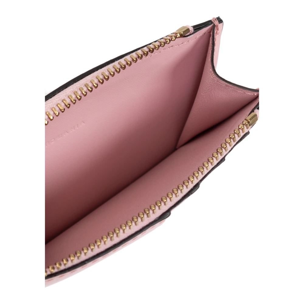 Versace Leren kaarthouder Pink Dames