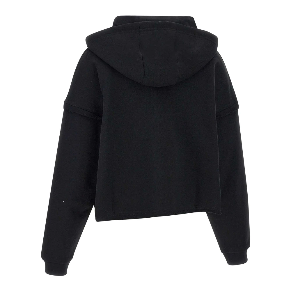 Iceberg Zwarte Katoenen Sweatshirt met Capuchon Black Dames