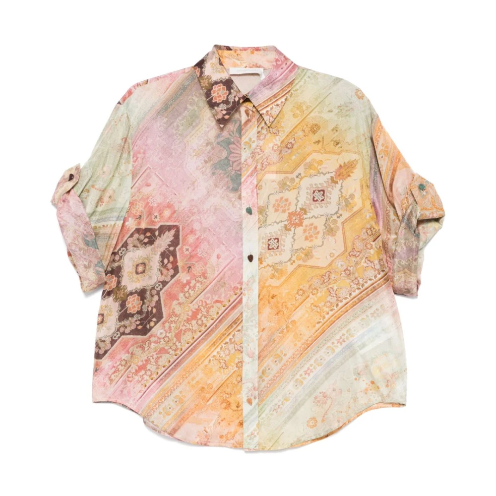 Zimmermann Women's Multicolor Shirts,, Multicolour Silk Shirt Elevate Wardrobe Medium
