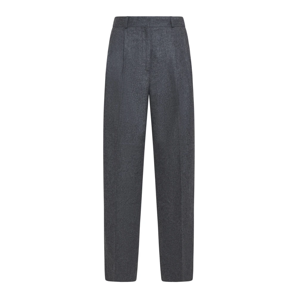TotêMe Grijze Wollen Blend Maatwerk Broek Gray Dames