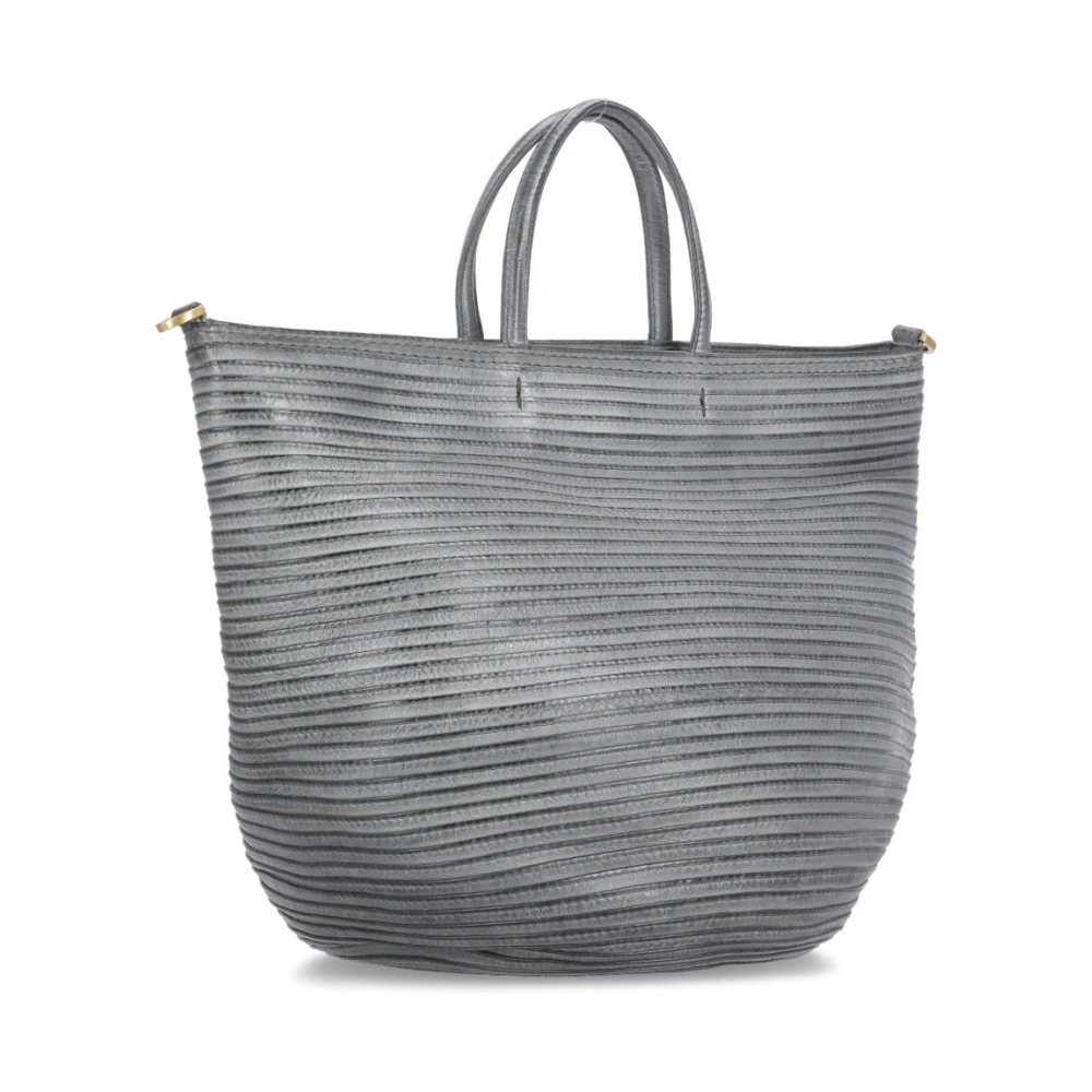 Majo Grijze Leren Schoudertas Vrouw Gray Dames