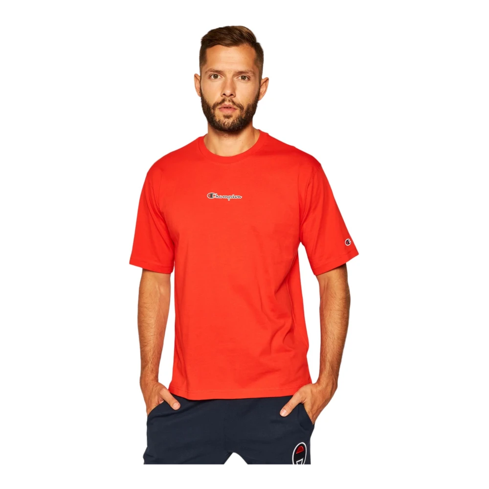 Champion Korte Mouw T-shirt Red Heren